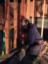 Bob builds interior wall.JPG (39302 bytes)