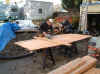 Bob cuts plywood.JPG (59832 bytes)
