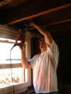 DJ drilling holes for radiant.JPG (29092 bytes)