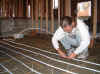 Lauren tying down hose.JPG (37245 bytes)